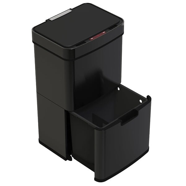 KITCHEN MOVE - Poubelle automatique tri sélectif NARVIK noir 75L - large