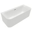 VILLEROY ET BOCH - Baignoire murale semi-îlot Loop & Friends avec bonde blanche et trop-plein chromé - vignette
