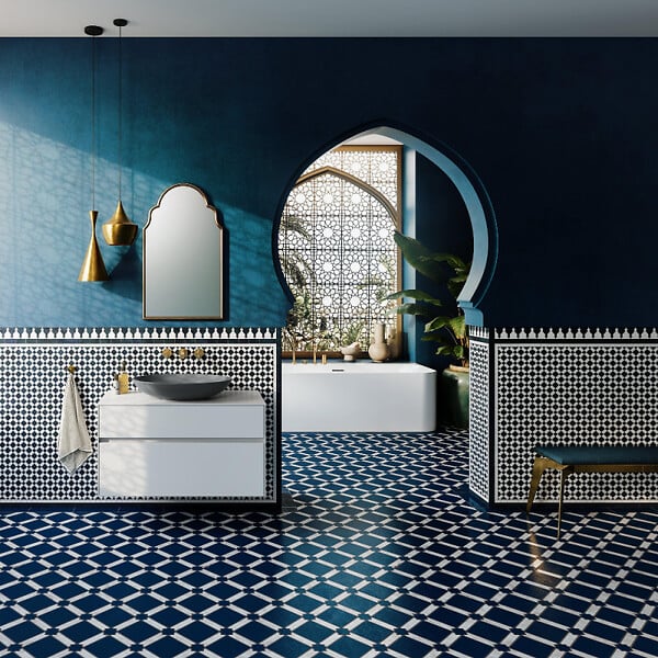 VILLEROY ET BOCH - Baignoire murale semi-îlot Loop & Friends avec bonde blanche et trop-plein chromé - large