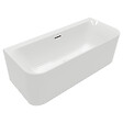 VILLEROY ET BOCH - Baignoire murale semi-îlot Loop & Friends avec bonde et trop-plein blanc - vignette