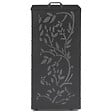 ID MARKET - Réservoir à granulés 45 kg noir rangement à pellets 36 x 36 x 76 cm - motif floral - vignette