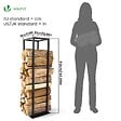 VOUNOT - Range bûche vertical pour cheminée 33x33x112cm acier noir - vignette