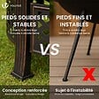 VOUNOT - Brasero exterieur en metal avec grille pare-etincelles tisonnier diametre 81cm noir - vignette