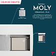 THOMSON - Radiateur électrique fixe inertie sèche - Double cœur de chauffe - THOMSON - MOLY 1500W - Connecté WiFi - horizontal blanc - NF - vignette