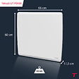 THOMSON - Radiateur électrique fixe inertie sèche - Double cœur de chauffe - THOMSON - MOLY 1500W - Connecté WiFi - horizontal blanc - NF - vignette