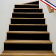 99DECO - Contremarches PVC pour escalier - noir - Lot de 5 (18x100 cm) - vignette