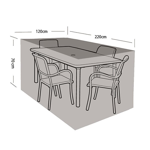 WERKAPRO - Housse de protection renforcée pour salon de jardin 100 G/M2  220 x 120 x 70 cm - large