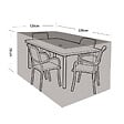 WERKAPRO - Housse de protection renforcée pour salon de jardin 100 G/M2  220 x 120 x 70 cm - vignette