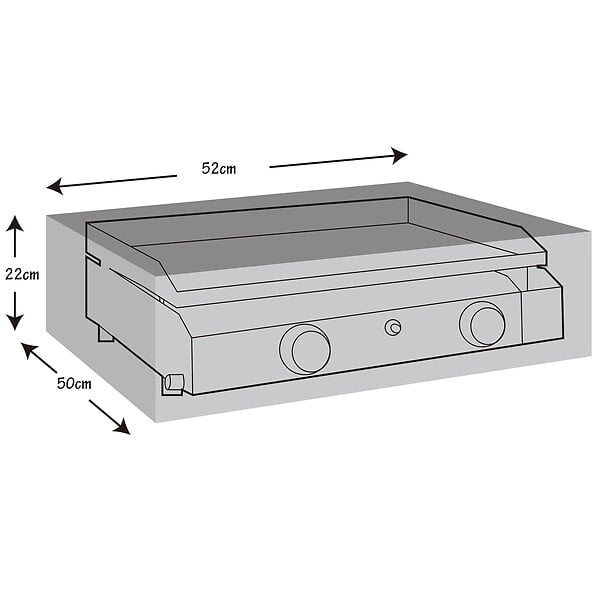 WERKAPRO - Housse de protection renforcée pour plancha 100 g/m2  52 x 50 x 22 cm - large