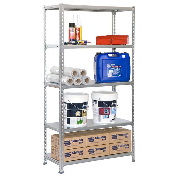 SIMON RACK - Etagère 5 niveaux Simonrack KIT SIMONCLICK PLUS 5/500 galva/ galva 2000x1000x500mm SIMONRACK - large