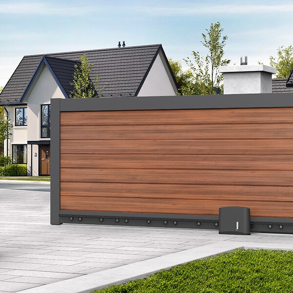 AVIDSEN - Motorisation solaire avec digicode Avidsen Zenia pour portail coulissant 4 m - large