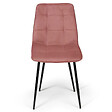 ID MARKET - Lot de 6 chaises MILA en velours mix color bleu x2, jaune ocre x2, rose x2 - vignette