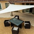 WERKAPRO - Voile d'ombrage triangulaire crème  3,6 x 3,6 x 3,6m - vignette
