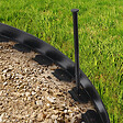 ID MARKET - Bordurette de jardin flexible 10 M noire hauteur 5 CM + 30 piquets - vignette