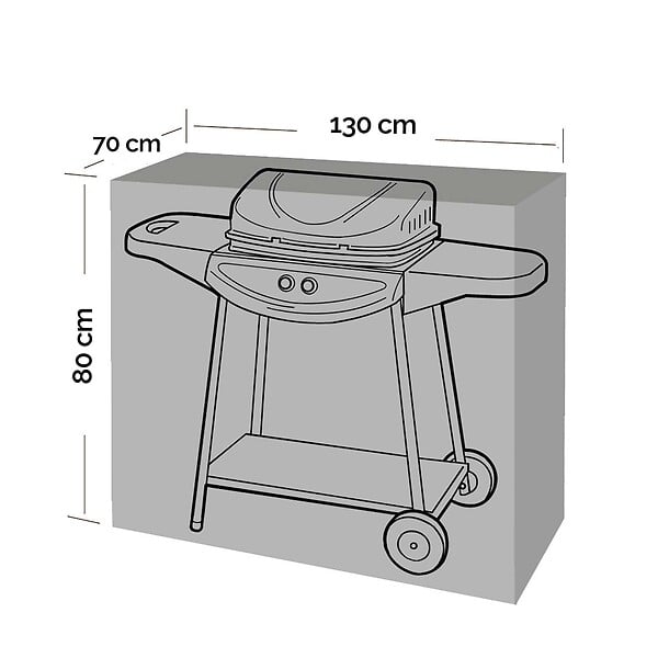 WERKAPRO - Housse de protection renforcée pour barbecue 100g/m2 130 x 70 x 80 cm - large