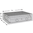 WERKAPRO - Housse de protection renforcée pour plancha 100 g/m2  75 x 55 x 25 cm - vignette