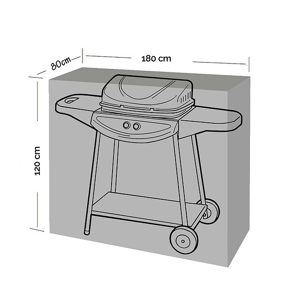 WERKAPRO - Housse de protection renforcée pour barbecue 100g/m2 180 x 80 x 120 cm - large