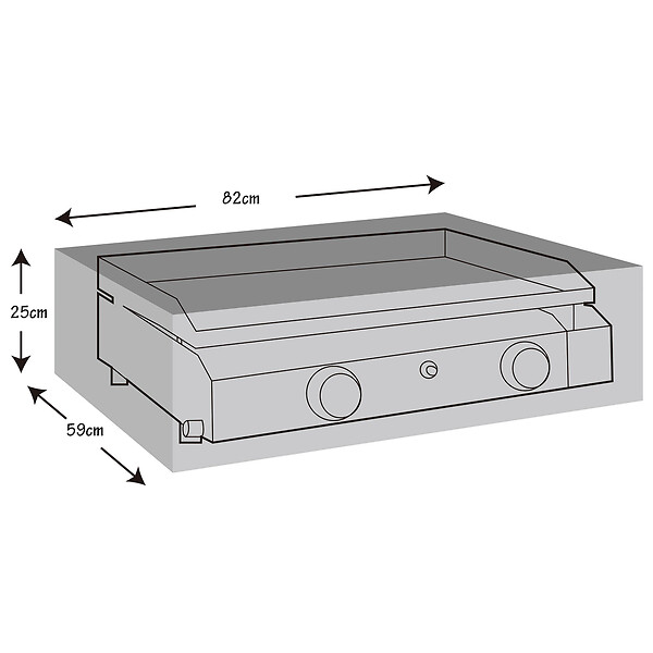 WERKAPRO - Housse de protection renforcée pour plancha 100 g/m2  82 x 59 x 25 cm - large