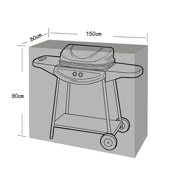WERKAPRO - Housse de protection renforcée pour barbecue 100g/m2 150 x 80 x 90 cm - large