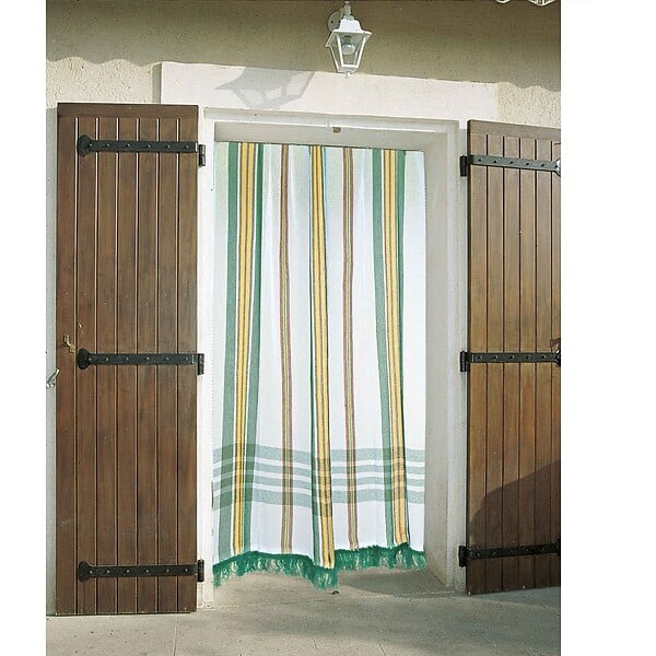 POYET MOTTE - Rideau marseillais tissé Vert (225 x 140 cm) - large