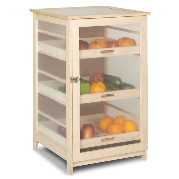 ID MARKET - Légumier fruitier en bois VEGGE avec 3 tiroirs amovibles - large