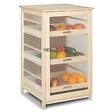 ID MARKET - Légumier fruitier en bois VEGGE avec 3 tiroirs amovibles - vignette