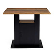 ID MARKET - Ilot central UGO 110 cm bois noir et effet bois foncé HAWKINS avec rangements - vignette