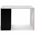 ID MARKET - Ilot central mange debout 4 personnes VITO 130 cm noir et plateau effet marbre ALASKA - vignette
