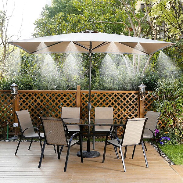 WERKAPRO - Brumisateur de terrasse 10 m 7 buses laiton - large