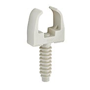 DEBFLEX - 10 Clips de fixation avec cheville pour tube IRL Ø 20mm DEBFLEX Gris - 709071 - large