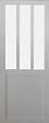 GD MENUISERIES - Porte Coulissante Atelier Blanc vitre depoli H204 x L73 cm - vignette