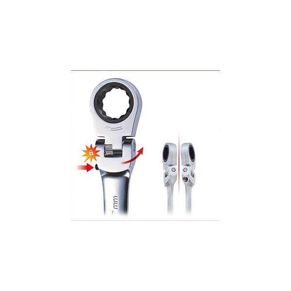 KS TOOLS - KS TOOLS - Clés mixtes à cliquet à tête inclinable 180 degrés à verrouillage GEAR Plus 10mm - 503.4810 - large