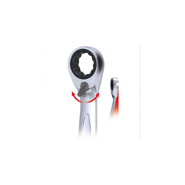 KS TOOLS - KS TOOLS - Mini clé mixte à cliquet réversible Chrome plus 72 dents 13 mm - 503.4636 - large