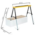 ID MARKET - Lot de 2 tréteaux télescopiques pliables large plateau antiglisse - vignette