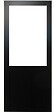 GD MENUISERIES - Porte Coulissante Atelier Noir Vitrée H204 x L73 cm sans meneau, Rail Alu - vignette