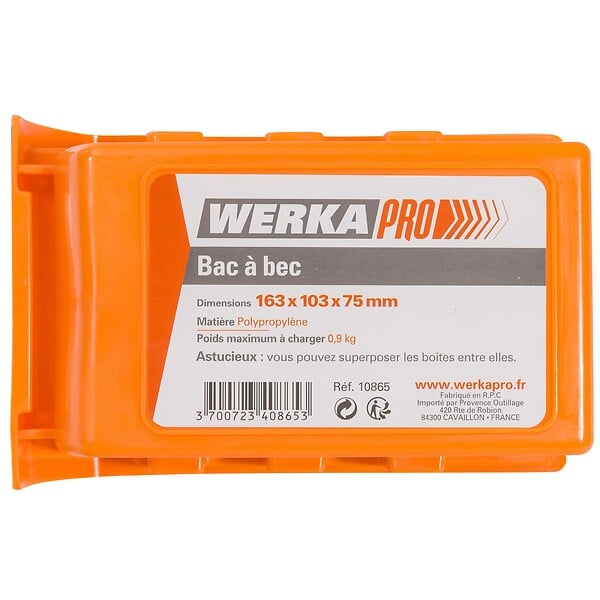 WERKAPRO - Bac à bec de rangement   163x103x75mm - large