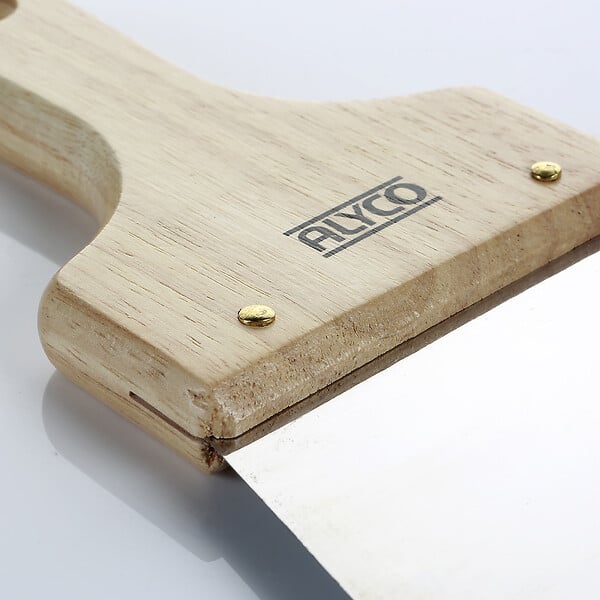 ALYCO - Spatule inox manche en bois 140 mm - large