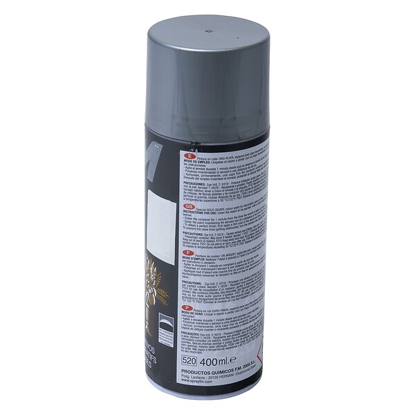 FM SPRAY - Bombe de peinture déco argenté 400ml - large