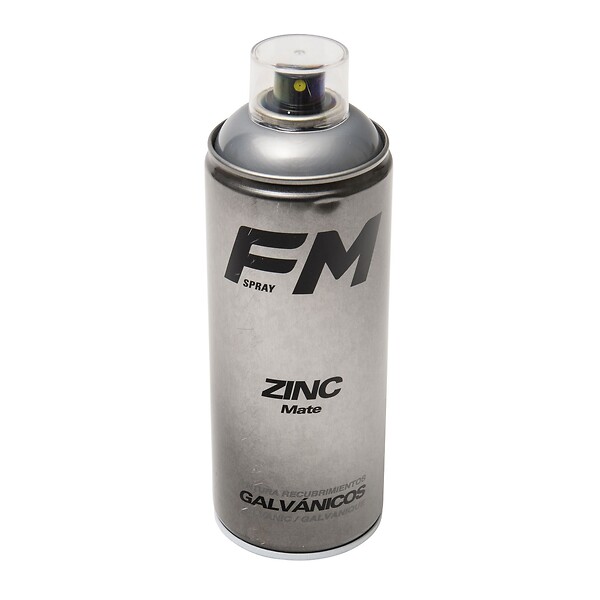 FM SPRAY - Bombe spray revêtement zinc mat 400ml - large