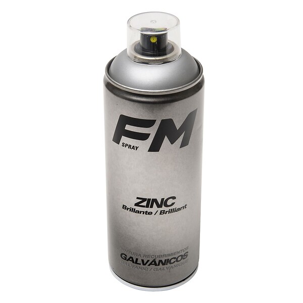 FM SPRAY - Bombe spray revêtement zinc brillant 400ml - large