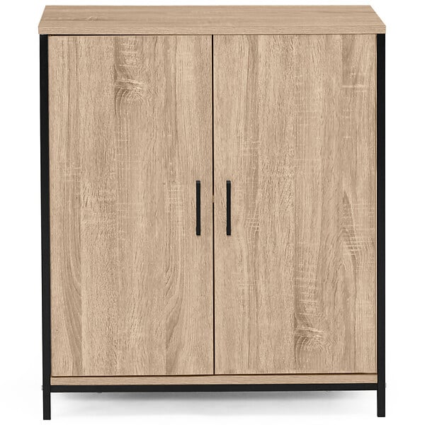 ID MARKET - Armoire basse DETROIT 2 portes design industriel - large