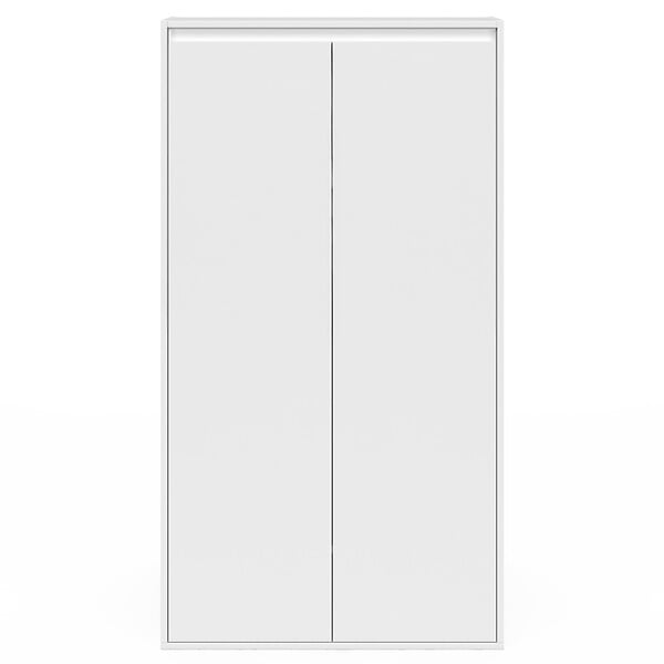 ID MARKET - Armoire sous pente 2 portes TOMI 60 x 50 x 110/70 cm blanc - large
