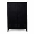 ID MARKET - Armoire basse ESTER 2 portes métal noir design industriel - vignette
