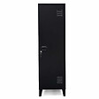 ID MARKET - Armoire vestiaire ESTER 1 porte métal noir design industriel - vignette