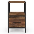 ID MARKET - Lot de 2 tables de chevet UTAH 1 tiroir et 1 niche effet HAWKINS - vignette
