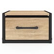 ID MARKET - Lot de 2 tables de chevet murales tiroir en tissu UTAH design industriel - vignette