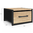 ID MARKET - Lot de 2 tables de chevet murales tiroir en tissu UTAH design industriel - vignette