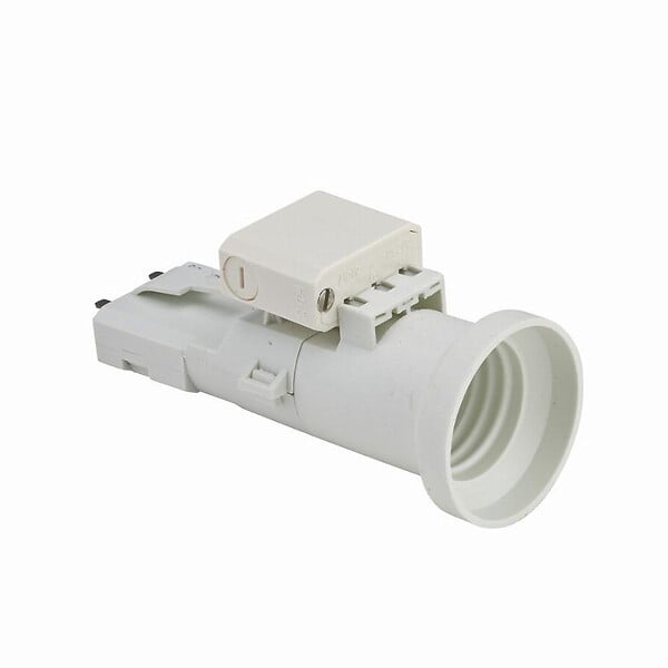 DEBFLEX - Douille DCL provisoire E27 + Fiche DCL 2 ampères 250v 500w maxi NF DEBFLEX Blanc - 712780 - large