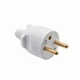 DEBFLEX - Fiche mâle 2P+T 16 ampères sortie câble droite ouverture à coiffe DEBFLEX Blanc - 713220 - vignette