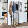 ID MARKET - Vestiaire penderie d'entrée RICO porte-manteau - vignette
